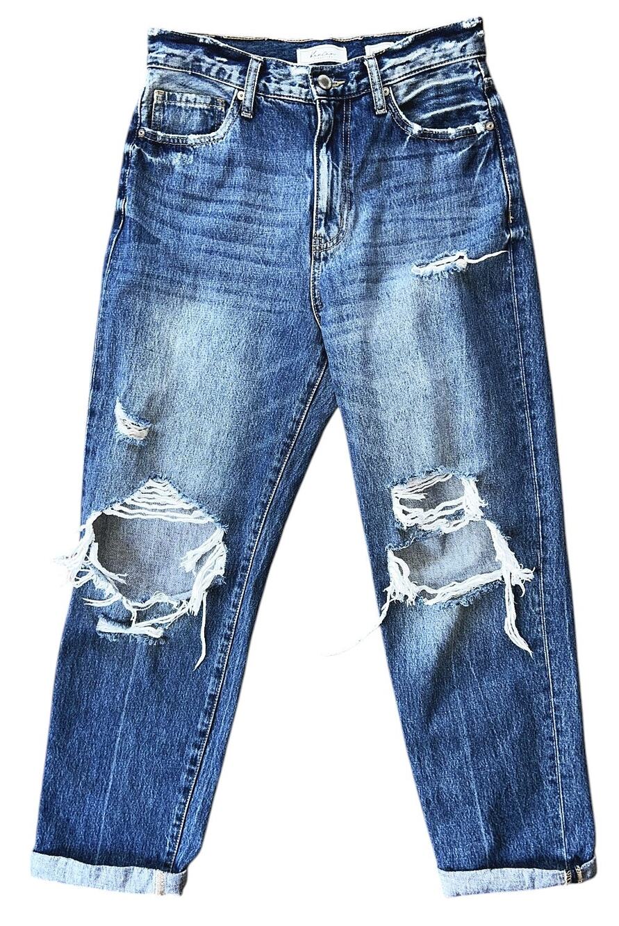 KanCan Signature High-Rise Distressed Cuffed Jeans 27X30